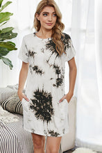 Load image into Gallery viewer, Tie-Dye Round Neck Tee Dress with Pockets - Shop &amp; Buy