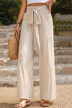 Load image into Gallery viewer, Tie Front Smocked Tiered Pants - Shop &amp; Buy
