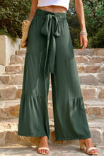 Load image into Gallery viewer, Tie Front Smocked Tiered Pants - Shop &amp; Buy
