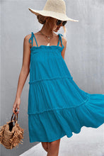Load image into Gallery viewer, Tie-Shoulder Frill Trim Sleeveless Dress - Shop &amp; Buy