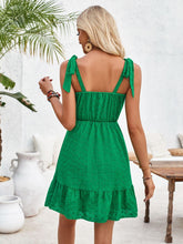 Load image into Gallery viewer, Tied Ruffled V-Neck Sleeveless Mini Dress - Shop &amp; Buy
