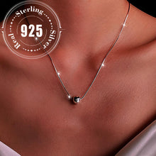 Load image into Gallery viewer, Timeless Elegance - 925 Sterling Silver Snake Bone Chain Necklace with petite Round Balls - Shop &amp; Buy
