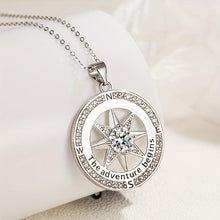 Load image into Gallery viewer, Timeless Sterling Silver Compass Necklace with Shimmering Zircon - Shop &amp; Buy
