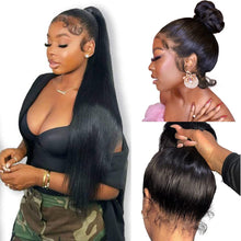 Load image into Gallery viewer, Transparent 360 Lace Frontal Human Hair Wigs For Women Brazilian Bone Straight Lace Front Wig With Baby Hair Pre Plucked - Shop &amp; Buy
