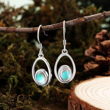 Load image into Gallery viewer, Trendy 925 Sterling Silver Moonstone Drop Earrings Rainbow Hollow Water Dangle Earrings for Women Fine Jewelry - Shop &amp; Buy
