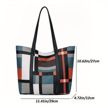 Load image into Gallery viewer, Trendy Color Blocking Tote Bag, Large Capacity Shoulder Bag, Perfect Underarm Bag For Commuting - Shop &amp; Buy
