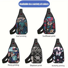 Load image into Gallery viewer, Trendy Floral Butterfly Backpack Sling - Stylish Nylon Crossbody Bag for Outdoor Adventures - Secure &amp; Versatile Chest Fanny Pack - Shop &amp; Buy
