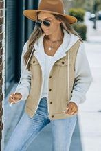 Load image into Gallery viewer, Two-Tone Spliced Denim Sherpa Hooded Jacket - Shop &amp; Buy
