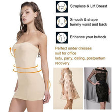 Load image into Gallery viewer, UnderDress Body Shaper Full Slips Tummy Control Shapewear Waist Trainer Bodysuit Butt lifter - Shop &amp; Buy