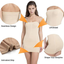 Load image into Gallery viewer, UnderDress Body Shaper Full Slips Tummy Control Shapewear Waist Trainer Bodysuit Butt lifter - Shop &amp; Buy
