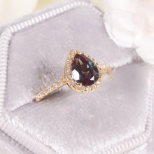 Load image into Gallery viewer, Unique Pear Shaped Lab Alexandrite Engagement Ring 925 Sterling Silver Promise Ring June birthstone Gift For Her - Shop &amp; Buy
