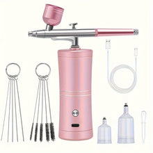 Load image into Gallery viewer, USB Rechargeable Mini Airbrush Kit: Portable, Versatile, and Safe Compressor for Crafts, Tattoos, Cake Decorating &amp; More with Cleaning Kit - Shop &amp; Buy
