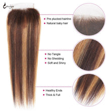 Load image into Gallery viewer, UWIGS Straight Closure 4x4 Closure Highlight Free Part Closure Hair Products Closures Only Human Hair Closure Brazilian Hair - Shop &amp; Buy
