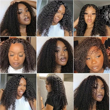 Load image into Gallery viewer, V Part Human Hair Wig - Seamless V-Part Design, 180% Density, Afro Kinky Curly - Shop &amp; Buy
