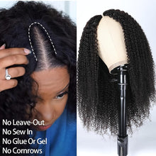 Load image into Gallery viewer, V Part Human Hair Wig - Seamless V-Part Design, 180% Density, Afro Kinky Curly - Shop &amp; Buy

