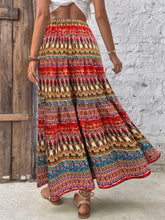 Load image into Gallery viewer, Vibrant Full Print Boho Maxi Skirt - Flattering High Waist &amp; Ruffle Hem - Shop &amp; Buy
