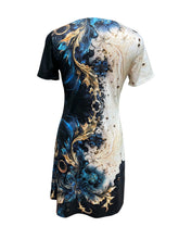 Load image into Gallery viewer, Vibrant Graphic Print Summer Dress - Casual, Short-Sleeve, Crew Neck - Perfect for Spring &amp; Summer - Shop &amp; Buy
