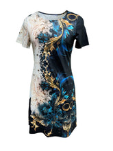 Load image into Gallery viewer, Vibrant Graphic Print Summer Dress - Casual, Short-Sleeve, Crew Neck - Perfect for Spring &amp; Summer - Shop &amp; Buy
