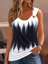 Load image into Gallery viewer, Vibrant Ombre Crew Neck Tank Top - Soft Mid-Elasticity Polyester Knit Fabric, Casual Sleeveless Ring Detail - Shop &amp; Buy
