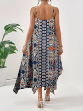 Load image into Gallery viewer, Vibrant Tropical Print Slingback Dress - Sleeveless, Loose-Fit, Casual Polyester Spaghetti Strap Cami Dress - Shop &amp; Buy
