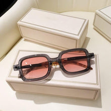 Load image into Gallery viewer, Vintage Gray Pink Lens Square Sunglasses Women Brand Fashion Spectacle Plain Eyewear 90s Rectangle Men Shades Sun Glasses - Shop &amp; Buy
