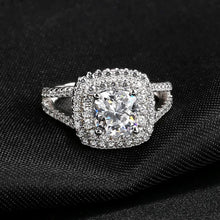 Load image into Gallery viewer, Vintage White Cubic Zirconia Statement Ring 925 Sterling Silver Wedding Engagement Ring For Women Fine Jewelry - Shop &amp; Buy
