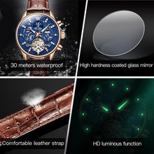 Load image into Gallery viewer, Watches for Men Automatic Mechanical Watch Waterproof Hollow out Noctiucent Skeleton Automatic Wind up Male Wristwatch - Shop &amp; Buy
