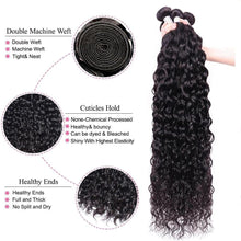 Load image into Gallery viewer, Water Wave Bundles Human Hair Bundles 100% Human Hair Extensions Curly Weave Bundles 1/3/4Pcs Peruvian Hair Weave Bundles - Shop &amp; Buy

