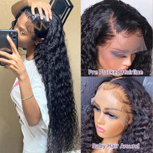 Load image into Gallery viewer, Water Wave Lace Front Wig Curly Human Hair Wigs For Black Women Hd 13x4 Lace Frontal Wig Wet And Wavy Deep Wave Frontal Wig 30 - Shop &amp; Buy
