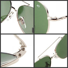 Load image into Gallery viewer, WHO CUTIE Brand AO Sunglasses pilot 90s Men Army Military 12K Gold Tint Frame American Optical Lens Sun Glasses - Shop &amp; Buy

