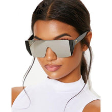 Load image into Gallery viewer, WHO CUTIE Futuristic One Piece Sunglasses Men Brand Designer Oversized Square Rimless Sun Glasses Black Shades - Shop &amp; Buy
