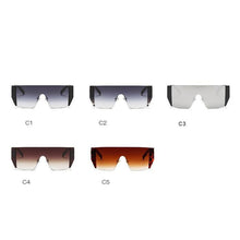 Load image into Gallery viewer, WHO CUTIE Futuristic One Piece Sunglasses Men Brand Designer Oversized Square Rimless Sun Glasses Black Shades - Shop &amp; Buy
