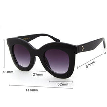 Load image into Gallery viewer, WHO CUTIE Oversized Cat Eye Flat Top Sunglasses Women Brand Design Gradient Lens Sun Glasses Retro Vintage Shades - Shop &amp; Buy
