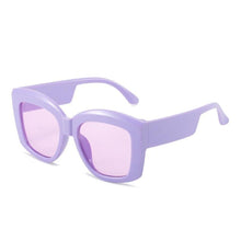 Load image into Gallery viewer, WHO CUTIE Trendy Square Green Oversized Sunglasses Women Retro Decor Acrylic Shade Eyewear Big Purple Men Sun Glasses UV400 - Shop &amp; Buy

