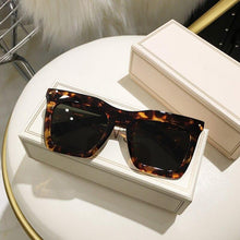 Load image into Gallery viewer, WHO CUTIE Vintage Oversized Square Sunglasses Women Thick Frame Shades Eyewear Trendy Leopard Cat Eye Sun Glasses - Shop &amp; Buy
