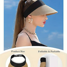 Load image into Gallery viewer, Wide Brim Foldable Sun Visor Hat - Breathable, Adjustable, UV Protection, Weave Craftsmanship - Shop &amp; Buy
