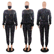 Load image into Gallery viewer, Winter Plus Size Clothing For Women Two Piece Set Sequins Birthday Outfit Joggers Tracksuit - Shop &amp; Buy
