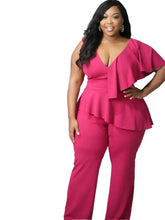 Load image into Gallery viewer, Wmstar Jumpsuit Women Plus Size One Piece Outfit Clothing Solid Sexy Single Sleeve Casual Bodysuit - Shop &amp; Buy
