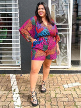 Load image into Gallery viewer, Wmstar Plus Size Romper Women Jumpsuit Clothing Printed V Neck Sexy Casual Shorts Africa Summer Clothes - Shop &amp; Buy
