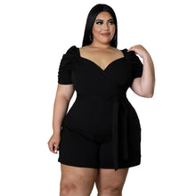 Load image into Gallery viewer, Wmstar Plus Size Summer Jumpsuit Women Casual One Piece Outfits Short Sleeves Stretch Holiday Playsuits - Shop &amp; Buy
