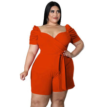 Load image into Gallery viewer, Wmstar Plus Size Summer Jumpsuit Women Casual One Piece Outfits Short Sleeves Stretch Holiday Playsuits - Shop &amp; Buy
