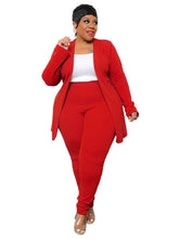 Load image into Gallery viewer, Wmstar Plus Size Two Piece Outfits Women Matching Suit Solid Top Leggings Pants Sets Casual Fall Winter - Shop &amp; Buy
