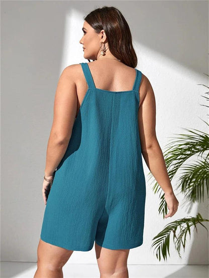 Wmstar Plus Size Women Clothing Romper Solid Jumpsuit Slip Corset Sexy Casual Shorts New Style Summer - Shop & Buy