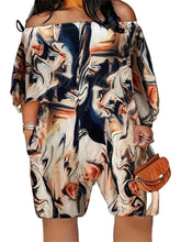 Load image into Gallery viewer, Wmstar Plus Size Women Jumpsuits Summer One Piece Outfits Printed Off Shouder Playsuits Overalls - Shop &amp; Buy
