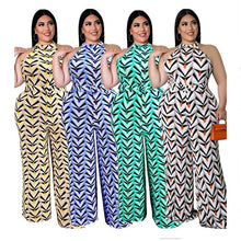 Load image into Gallery viewer, Wmstar Women Jumpsuits Plus Size XL- 5XL One Piece Outfits Office Lady Sleeveless Print Bodysuit Summer - Shop &amp; Buy
