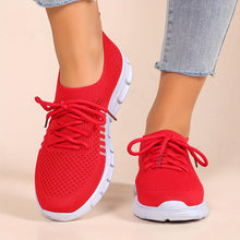 Load image into Gallery viewer, Women Air-Flow Knit Running Shoes - Lightweight &amp; Breathable, Secure Lace-Up, Shock-Absorbing Sole - Perfect for Walking, Running &amp; Casual Style - Shop &amp; Buy
