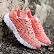 Load image into Gallery viewer, Women Breathable Knit Sneakers, Casual Lace Up Outdoor Shoes, Lightweight Low Top Walking Shoes - Shop &amp; Buy
