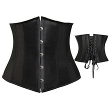 Load image into Gallery viewer, Women Bustiers &amp; Corsets Brocade Waist Trainer Corset Lace Up Boned Underbust Bustier Steampunk Corselet Slimming Body Shaper - Shop &amp; Buy