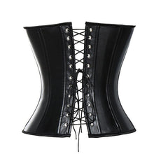 Load image into Gallery viewer, Women Bustiers Corsets Leather Overbust Corset with Buckles Steel Boned Steampunk Gothic Bustier Waist Training Corselet Vest - Shop &amp; Buy