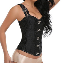 Load image into Gallery viewer, Women Bustiers Corsets Overbust Gothic Corset Vest Lace Up Buckle Boned Bustier Tops Club Party Crop Top Steampunk Corselet - Shop &amp; Buy
